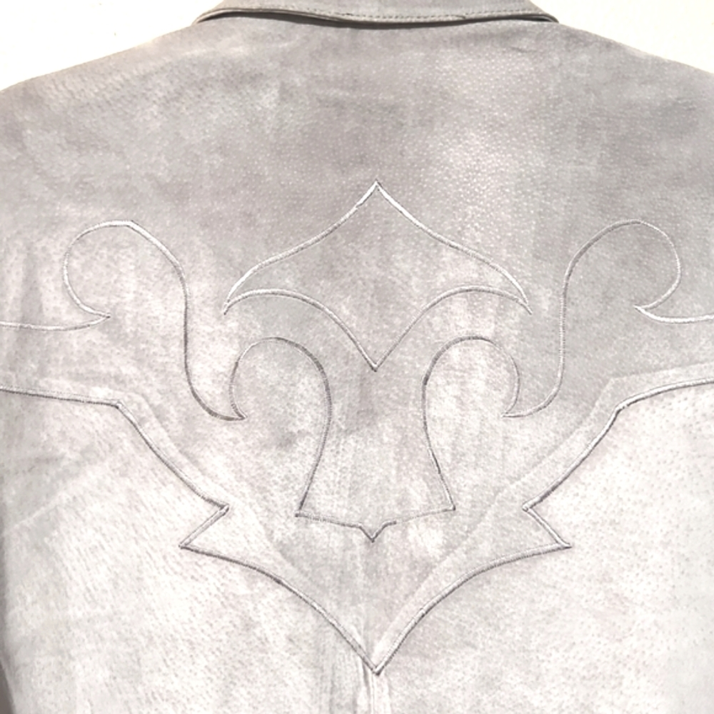 Pioneer Wear Vintage 70's 100% Suede Boar Skin Gray Blazer Jacket EUC Size 42L - Picture 6 of 16